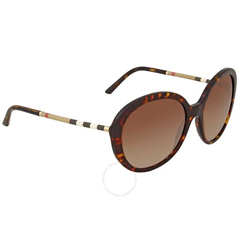 Burberry Brown Gradient Round Sunglasses BE4239